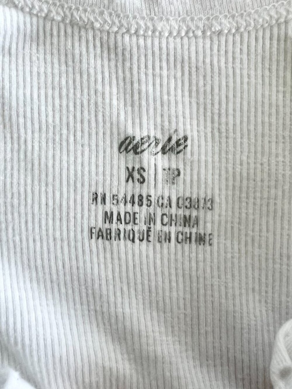 Aerie Ribbed Henley Tank Bundle | XS | Grey & White - Picture 5 of 5